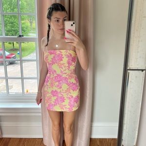 White Fox straight neck dress